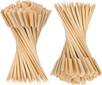 Bamboo Skewers 8 Inch, 200 PCS Cocktail Skewers, Wooden Skewers for Appetizers，BBQ，Fruit Kabobs，Sandwich，Drink.