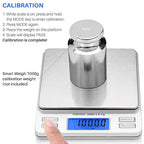 Smart Weigh Digital Pro Pocket Scale 2000g x 0.1 Grams Precise Weighing Professional Weight Food Ounces & Grams Mini Kitchen Jewelry Portable Herb Pocket Scale, Hold and Counting Function Back-Lit LCD