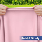 homing Rectangle Table Cloth Cover, Waterproof Polyester Elastic Fitted Tablecloth, Fits for 4 Foot Folding Tables, Washable Table Protector for Picnic, Camping, Outdoor (Pink, 24" x 48")