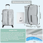Vacuum Bag for Travel, Professional IPX8 Waterproof Reusable Vacuum Compression Bags for Travel Suitcases, Durable Space Saver Bag(1 Large,No Pump)