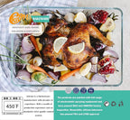 kitCom Nonstick Roasting Pan, Roaster with Rack - 16 Inch Rectangular Grill Suitable for Turkey, Roast Chicken, Ham, Dishwasher Safe (9.5QT)