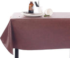Yourtablecloth Heavy Duty Vinyl Rectangle or Square Tablecloth – 6 Gauge Heavy Duty Tablecloth – Flannel Backed – Wipeable Tablecloth with Vivid Colors & Many Sizes 52 x 90 White