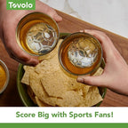 Tovolo Soccer Ball Ice Cube Molds Pack of 2 Large Sports Craft Ice Spheres for Drinks Whiskey Bourbon Cocktails, Dishwasher Safe BPA Free Silicone Soccer Ice Mold Fun Sports Gifts for Adults