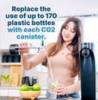 Soda Sense Easy Connect 60L CO2 Exchange Canister – 1 Pack, Replacement for Quick Connect Cylinder – Compatible with SodaStream PINK Snap-On Machines ONLY, Including ART, TERRA, ENSO & DUO