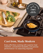 Caraway Cast Iron Skillet - 8” Enameled Cast Iron Pan With 3 Layer Enamel Coating - No Seasoning Required - Compatible With All Stovetops - Free From Forever Chemicals - Light Mist