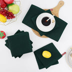 Homaxy 100% Cotton Waffle Weave Kitchen Dish Cloths, Ultra Soft Absorbent Quick Drying Dish Towels, 12 x 12 Inches, 6-Pack, Blackish Green
