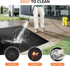 60 x 42 inch Under Grill Mats for Outdoor Grill, Double-Sided Fireproof Deck and Patio Protector Mat, BBQ Mat for Under BBQ, Waterproof Oil-Proof Grill Floor Pads Fire Pit Mat Fireplace Mat