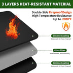 Large 90 x 48inches Under Grill Mats for Outdoor, Fireproof Griddle Mats for Deck Patio Lawn, Indoor Fireplace/Fire Pit Mat, Griddle Accessories Compatible with Blackstone