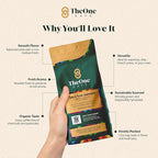 TheOne Kafé Guatemala Medium Roast Whole Bean Coffee – Organic, Single Origin, Premium Specialty Coffee and Ethically Sourced – Fresh Roasted for Espresso, Drip, Pour Over – 12 oz (Pack of 2)