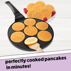 Fairy Friends Mini Pancake Pan - Make 7 Unique Flapjacks - Nonstick Griddle for Breakfast Princess Magic & Quick Easy Cleanup - Adorable and Bite Sized, Xmas Gift for Kids and Adults, Boys or Girls