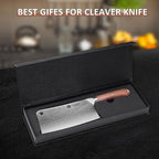 YOTSUBA Cleaver Knife 7 inch Ultra Sharp High Carbon Steel Vegetable Meat Cleaver with Ergonomic Rosewood Handle, Professional Butcher Knives for Home Kitchen and Restaurant with Gift Box