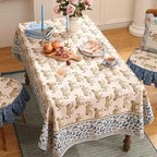 patdrea Designer Linen Rectangular Table Cloth,Vintage Leopard Animal Soft Extra Long Tablecloth,Fall Dacorative Cover for Kitchen Dining,Christmas,Parties,Holiday,Thanksgiving,67"x118"-from