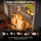 EAST OAK 30" Electric Smoker for Outdoors | Built-in Meat Probe & Up to 6× Longer Smokes on a Single Load | Side Chip Loader for Uninterrupted Smoking | Bigger Batches with 725 sq in Cooking Area
