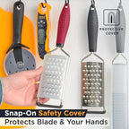 Deiss PRO Coarse Grater & Hand Held Cheese Grater - Sharp Stainless Steel Blades, Non-Slip Handle, Small Cheese Grater for Kitchen, Shredder, Dishwasher Safe