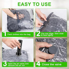 Vacuum Seal Bags for Clothing with Wireless Electric Pump - Travel & Home Use, 9 Pack Ideal Space Saver Vacuum Storage Bags, Travel Vacuum Bags for Luggage