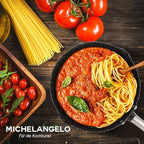 MICHELANGELO Hard Anodized Saucepan Set with Lids, Nonstick Saucepan with Pour Spouts & Strainer Lid for Easy Pour, Granite Derived Coating Sauce Pot Set - 1.5QT & 3QT Induction Sauce Pans