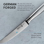 Messermeister Avanta 5” Fine Edge Steak Knife Set - German X50 Stainless Steel - Rust Resistant & Easy to Maintain - Includes 4 Steak Knives