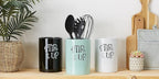DII Kitchen Accessories Retro Collection, Ceramics, Utensil Holder, White