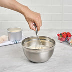 Restaurantware-German Standard 8.5 Inch French Whisk, 1 Dishwashable Kitchen Wire Whisk - Ergonomic Handle, Durable, Stainless Steel French Whip, For Blending, Stirring, Mixing Of Ingredients