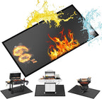 60 ×36 inches Under Grill Mat for Outdoor Grill / Fire Pit Mat Fireproof Waterproof Oil-Proof, Fireproof Mat Fireplace Mat Fire Pit BBQ Mat Pads Protect Mat for Deck Patio Outdoor Smokers Gas Grills