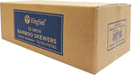 400 Count | KingSeal Natural Bamboo Wood Grilling Skewers for Shish Kebabs, BBQ, and Fruit Arrangements, 12 Inch x 3.0mm Diameter - 4 Packs x 100 Skewers