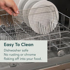 Ultra Cuisine Oven-Safe, Dishwasher-Safe 100% Stainless Steel Cooling & Baking Rack Set - Tight-Wire Bake for Oven Cooking - Heavy Duty - 8.5x12 - Set of 2 - Small Quarter Sheet Pan Cooling Racks