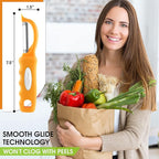 Spring Chef Premium Swivel Vegetable Peeler, Soft Grip Handle and Ultra Sharp Stainless Steel Blades - Perfect Kitchen Peeler For Veggie, Fruit, Potato, Carrot, Apple - Mango