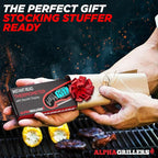 Alpha Grillers Meat Thermometer Digital - Instant Read Food Thermometer for Cooking and Grilling Stocking Stuffers for Men Christmas Gifts for Men