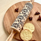 Embossing Rolling Pin Designed in Cooperation between Algiscrafts and Pottery by Jas FLORAL VINE for Ceramic and Cookies