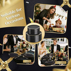 KIRE 200Pcs Black Plastic Plates - Black Plates Disposable for Party - Include 100 for Dinner and 100 for Dessert for Birthday/Wedding/New Year