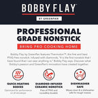 GreenPan x Bobby Flay 6QT Stockpot with Glass Lid, PFAS-Free Diamond Ceramic Nonstick Pot, Induction Suitable, Easy Clean Dishwasher & Oven Safe, Quick Heating, Pasta, Soups, Cream
