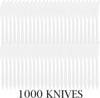 Plasticpro Cutlery Plastic Knives Medium Weight Disposable Silverware White (1000 Count)