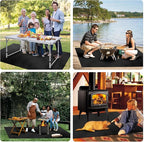 65 x 48 inch Under Grill Mats for Outdoor Grill - Fireproof Grill Mats for Outdoor Grill Deck and Grass Protector - Water Resistant & Oil Proof- Easy to Clean Fire Pit Mat, Fireplace Mat