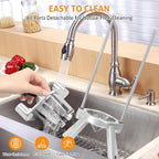 WICHEMI Commercial Easy Wedger 8 Section Lemon Slicer Lime Cutter Stainless Steel Blade Fruit Slicer Commercial Vegetable Chopper Dicer Lemon Cutter for Home Bar Restaurant
