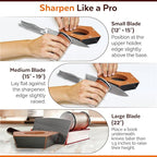 EdgeForge™ Rolling Knife Sharpener Kit - Dual-Grit Diamond & Ceramic Wheels - 5-Angle Magnetic Guide from 12-22 Degrees - Premium Beech Wood - Knife Sharpening Kit for Kitchen, Chef & Pocket Knives