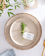 Stoneware dinnerware set 8 persons Rustic 32 pcs - Rustic design dinnerware set, dishwasher safe - Bowl and plate set - Pure Living dinnerware in beige…