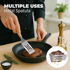 Small Spatula,Stainless Steel Spatula,Metal Spatula for Cooking with Heat Resistant Handle,Metal Spatulas for kitchen use for Pancakes、Lasagna、Brownies、Cake and Cookie (2 PCS)