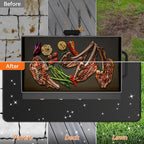 65x39 inches Large Under Grill Mats for Blackstone, Double-Sided Fireproof Outdoor Grill Protective Mat, Oilproof Waterproof BBQ Fire Pit Fireplace Mat