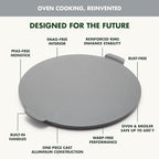 GreenPan Premiere Ovenware Healthy Ceramic Nonstick 16.5" Pizza Pan, PFOA and PFAS-Free, Warp-Free Bakeware, Durable Quick Heating Baking Tray, Oven and Broiler Safe to 600F, Dishwasher Safe, Gray