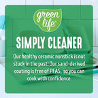 GreenLife Cooking Tools and Utensils, 5 Piece Nylon and Silicone Baking Set with Spatulas Wisk and Brush, Dishwasher Safe, Turquoise