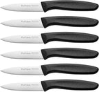 Paring Knife Fruit Knife Set (6 Pieces), Ultra Sharp Stainless Steel Vegetable and Fruit Knife with PP Plastic Ergonomic Handle for Cutting Fruits and Vegetables.