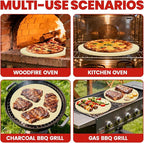 GOOD GAIN Pizza Stone for Oven Grill - 15'' Round Baking Stone for Bread, Pies | Cordierite Oven Stones for Cooking | Indoor,Outdoor | Durable, Heat Shock Resistant (Beige)