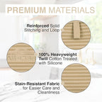 All-Clad Premium Pot Holder & Hot Pad: Heat Resistant to 500 Degrees - 100% Cotton, 10"x6.25" Hot Pad for Kitchen and Barbeque, (2-Pack), Cappuccino