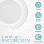 PLASTICPRO 100 Count Disposable 6 Inch White Plastic Dessert Plates