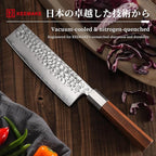 KEEMAKE Nakiri Knife 7 inch Japanese Vegetable Knife 3 Layer 9CR18MOV Superior Stainless Steel Sharp Asian Knives with Octagonal Handle