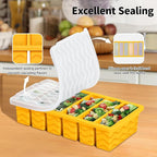 2-Pack Silicone Freezer Trays with Lid, 2 Large 2-Cup(500ml) & 6 Small 1/2-Cup(125ml) Soup Freezer Container Molds, Ice Cube Tray For Meal Prep & Freezing Soup, Stews, Sauces, Oven & Dishwasher-Safe
