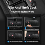 Vacuum Travel Backpack, 70L Expandable Air Vacuum Backpack for Travel, Vacpack Travel Vacuum Bags with Pump, TSA Lock, USB Charging Port, Waterproof