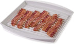 PrepSolutions Microwavable Bacon Grill, White – Nonstick, Easy-Clean Design, 1 Piece