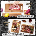 Nuenen 40 Pcs Bulk Wood Cutting Board with Handle 12 x 7.8 Inch Acacia Bamboo Wooden Kitchen Serving Chopping Boards for Pizza, Bread, Charcuterie, Fruit, Vegetables (Acacia)