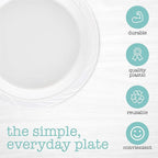 PLASTICPRO 200 Count Disposable 9 Inch White Plastic Dinner Plates large